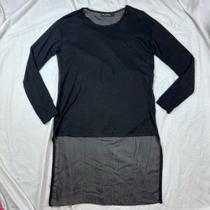 Ivan Grundal Silk Linen Sheer Back Long Sleeve Top Size S